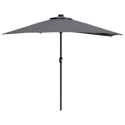 Berkfield Modern Garden Parasol Anthracite Large Fabric - image 1