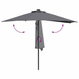 Berkfield Modern Garden Parasol Anthracite Large Fabric - thumbnail 9