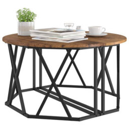 Berkfield Coffee Table - Vintage Style, 80X80X42 Cm, Made Of Engineered Wood - thumbnail 3