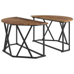 Berkfield Coffee Table - Vintage Style, 80X80X42 Cm, Made Of Engineered Wood - thumbnail 2