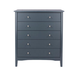 Core Products Como 5 Drawer Midnight Blue Chest Of Drawers, H101.0Cm X W83.0Cm X D43.0Cm - thumbnail 2