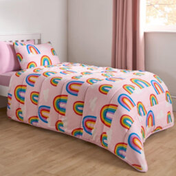 OHS Coverless Duvet Pillowcase Rainbow 10.5 Tog Bedding Set Kids Single Travel Quilt - thumbnail 2