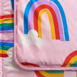 OHS Coverless Duvet Pillowcase Rainbow 10.5 Tog Bedding Set Kids Single Travel Quilt - thumbnail 4