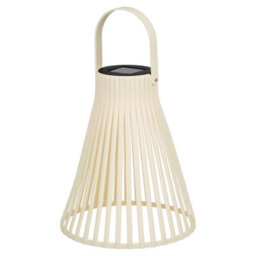 Urbn-Living Urbnliving Height 25Cm White Colour Solar Powered Lantern Led Warm White Light Indoor Outdoor Decor &handle Battery - thumbnail 2