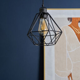 Valuelights Diablo Pair Of Modern Geometric Black Metal Basket Cage Ceiling Light Shades (D)21Cm - thumbnail 8
