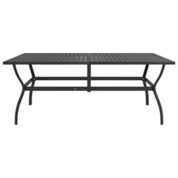 Berkfield 9 Piece Garden Dining Set Textilene And Steel - thumbnail 4