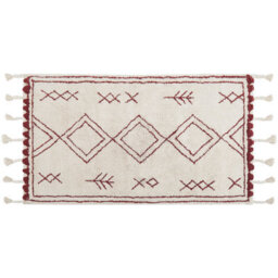 Beliani Rug Kenitra Off-White 80 X 150 Cm Cotton - thumbnail 1