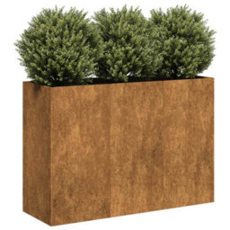 Berkfield Planter Rusty 120X40X80 Cm Weathering Steel