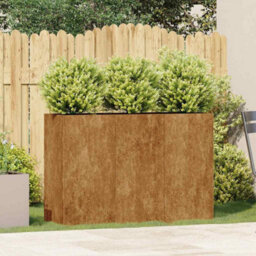 Berkfield Planter Rusty 120X40X80 Cm Weathering Steel - thumbnail 3