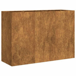 Berkfield Planter Rusty 120X40X80 Cm Weathering Steel - thumbnail 2