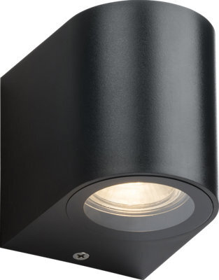 Luminosa Lighting Luminosa Knightsbridge Alana - 230V Ip65 Gu10 Polycarbonate Single Wall Light - Black - Alc1Bk - image 1