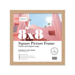8X8 Oak Picture Frame (20.3 X 20.3Cm) Poster, Photo, Artwork, Gallery Wall Or Print - thumbnail 1