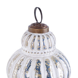 Beliani Set Of 6 Baubles Cremeux Glass Silver - thumbnail 5