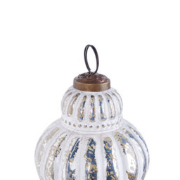Beliani Set Of 6 Baubles Cremeux Glass Silver - thumbnail 6