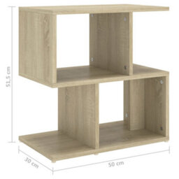 Walplus Bedside Cabinet Sonoma Oak 50X30X51.5 Cm Engineered Wood - thumbnail 7