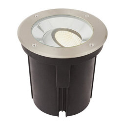 Luminosa Lighting Luminosa Hoxton Outdoor 16.5W Led Recessed Ground Light Brushed Stainless Steel, Ip67, 3000K