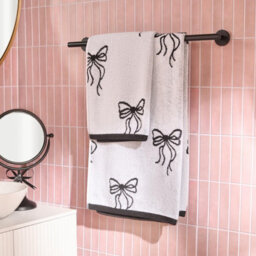 Ohs Bows 100% Premium Cotton Hand Towel Hotel Quality Soft Absorbent - Mono - thumbnail 2