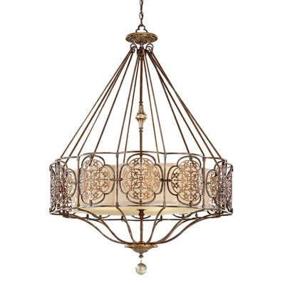 Elegant 4 Bulb Chandelier In British Bronze For Stunning Interiors