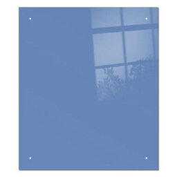 60 X 50Cm Periwinkle Glass Kitchen Splashback Splatter Screen Pre Drilled Holes Wall Hanging Fixings Included - thumbnail 2