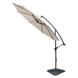Sundaze 3M Cream Banana Parasol Cantilever Hanging Parasol Umbrella With Crank Function, Base Weights - thumbnail 2