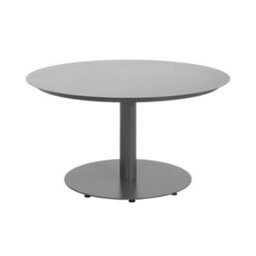 Sweeek - Round Aluminum Garden Table Diam.140Cm Seats 6 Anthracite - Oreva - thumbnail 2