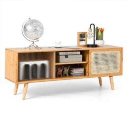 Tv Stand For Tvs Up To 5 Inch Media Console Table Bamboo - thumbnail 1