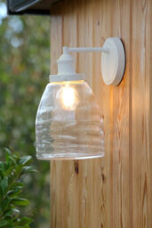 The Lighting Studio Laura Ashley Ainsworth Outdoor Wall Light Matt Cream Glass Ip44 - thumbnail 4