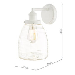 The Lighting Studio Laura Ashley Ainsworth Outdoor Wall Light Matt Cream Glass Ip44 - thumbnail 3