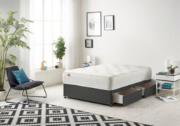 Somnior Beds Somnior Tweed Charcoal Memory Foam Divan Bed With Mattress And 4 Drawers  - Small Double - thumbnail 3