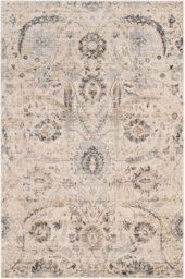 Livabliss Indigo-Vintage Beige Grey Black Traditional Floral Boho Living Dining Bedroom Rug 130 X 170 Cm Easy Care, Non Shedding - thumbnail 1