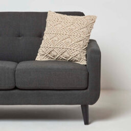 Homescapes Willow Handwoven Natural Macrame Cushion 45 X 45 Cm - thumbnail 2
