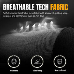Gtplayer Fabric Gaming Chair, Ergonomic Computer Chair With Footrest Lumbar Support Heavy Duty Svivel Office Desk Chairs, White - thumbnail 7