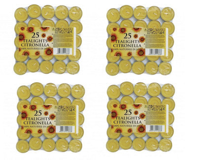 Price's Candles Citronella Tealights Pack Of 100 (4 Pack)