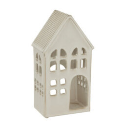 Hill Interiors Ceramic House Tea Light Holder White (20Cm X 7Cm X 11Cm) - thumbnail 2