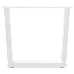 Berkfield Coffee Table Legs V-Shape 2 Pcs White 50X(42-43.3) Cm Steel - thumbnail 3