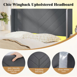 King Size Bed Frame With Led Lights For Bedroom - thumbnail 3