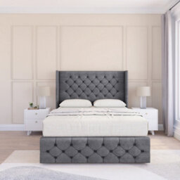 "Sloomy Luthor Coniston Memory Foam Bed Set ,no Drawers, Mattress & 54"" Wingback Headboard With 12"" Footboard - King" - thumbnail 2
