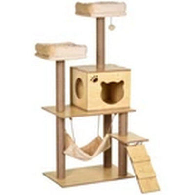 130Cm Yellow Cat Tree, Scratching Post For Large Cats - image 1