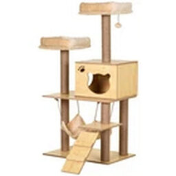 130Cm Yellow Cat Tree, Scratching Post For Large Cats - thumbnail 5