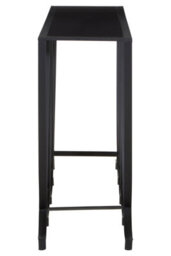 Premier Housewares Interiors By Premier Stylish Design Console Table With Black Glass Top, Versatile Hallway Table, Easily Maintained Console Table - thumbnail 3
