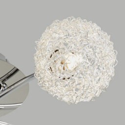 Lighting Collection - 5 Light Ceiling Flush, Chrome & Aluminium - thumbnail 3