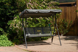 Glendale Garden & Leisure 3 Seater Textaline Hammock - L170 X W110 X H152 Cm - Grey - thumbnail 2