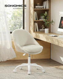 LEDREM Office Chair, Swivel Chair, Desk Chair, Velvet Front, Foam Padding, Adjustable Height, For Home Office, Study, Bedroom - thumbnail 2