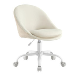 Songmics Office Chair, Swivel Chair, Desk Chair, Velvet Front, Foam Padding, Adjustable Height, For Home Office, Study, Bedroom - thumbnail 5