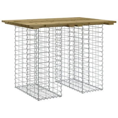 Berkfield Rustic Garden Bench Gabion Design 100X70X72 Cm Impregnated Wood Pine - image 1
