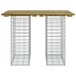 Berkfield Rustic Garden Bench Gabion Design 100X70X72 Cm Impregnated Wood Pine - thumbnail 3