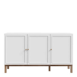 Wyld Haus Sofia Light Grey And Oak 3-Door 1-Drawer Sideboard 1500mm - thumbnail 4