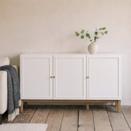 Wyld Haus Sofia Light Grey And Oak 3-Door 1-Drawer Sideboard 1500mm - thumbnail 1