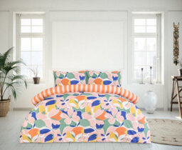 Smart Living Luxury Super Soft Reversible Abstract Floral Duvet Cover With Pillowcase - thumbnail 1