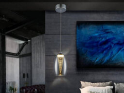 Luminosa Lighting Luminosa Nebula Integrated Led Crystal Ceiling Pendant Chrome - Uk Stock - thumbnail 1
